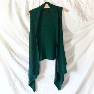 NOIR Drape Sweater Vest Hunter Green EUC | S
